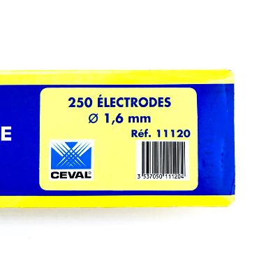250 Electrodes grises en boite dia 1.6mm