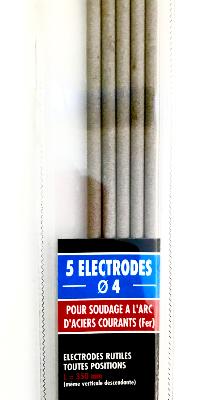 5 Electrodes grises s/coque dia 4mm