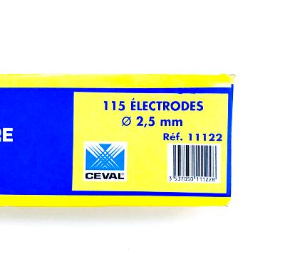 115 Electrodes grises en boite dia 2.5mm