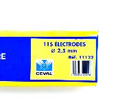 115 Electrodes grises en boite dia 2.5mm