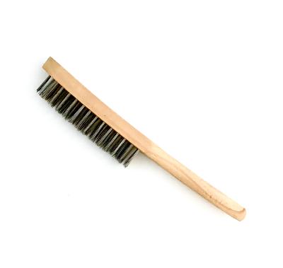 Brosse en bois poils acier