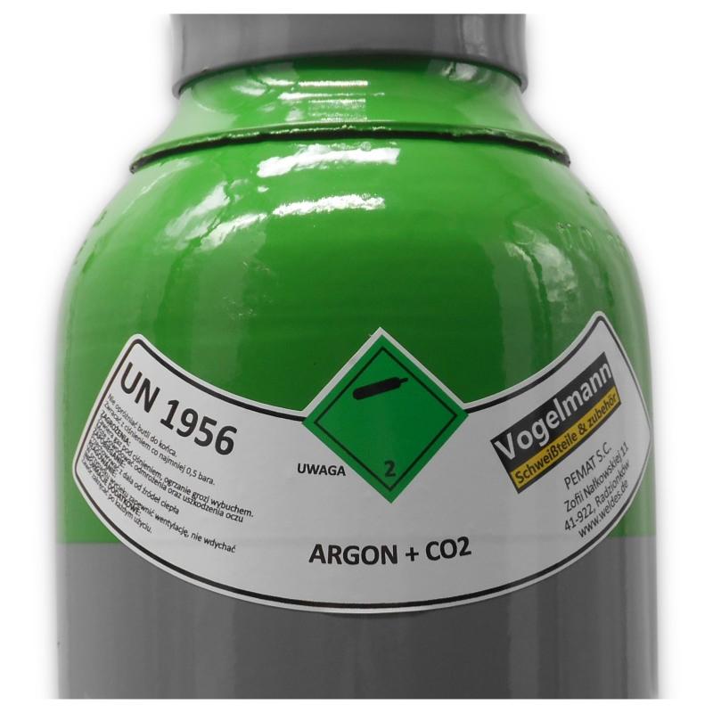 Bouteille de gaz argon / CO2 pleine 8L 1,5m3 Vogelmann