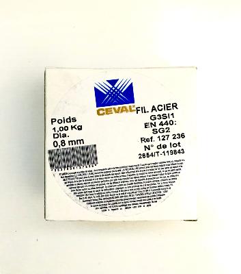 Bobine de fil fer acier dia 0.8mm - 1Kg