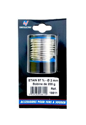 Soudure étain 97% - 3% cuivre Dia 2mm bobine 200g